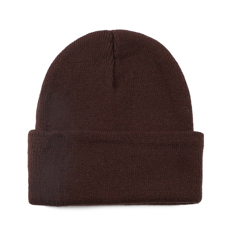 Wholesale Solid color knit hat  basic style beanie